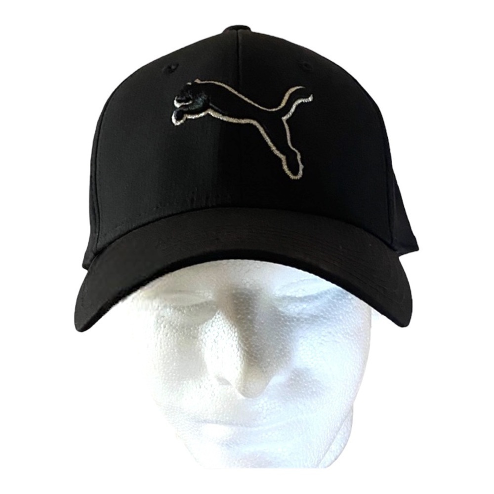 Black Puma Raised Insignia Fitted Ball Cap
